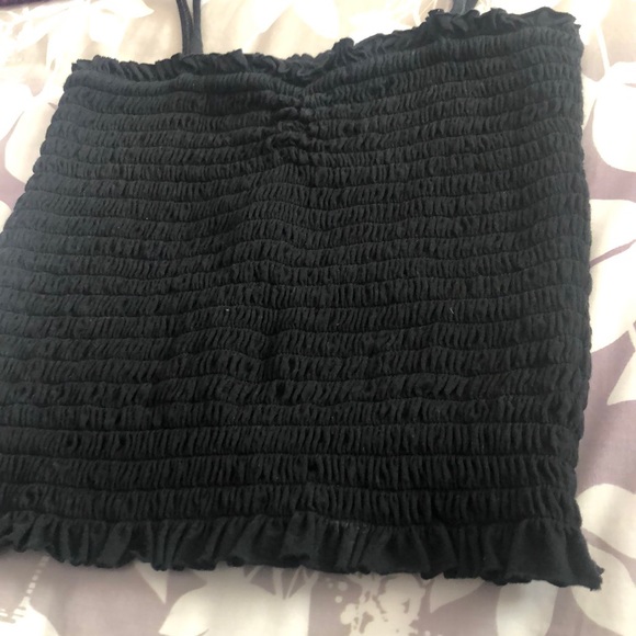 Brandy Melville black ruched summer top - Picture 3 of 4